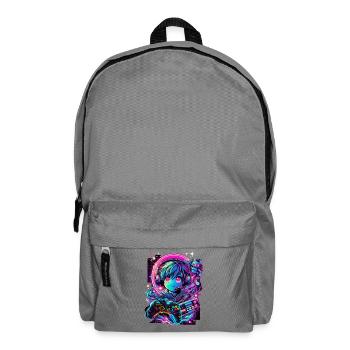 Gamer Controller Anime Synthwave Art - Rucksack - Mittelgrau - Vorne