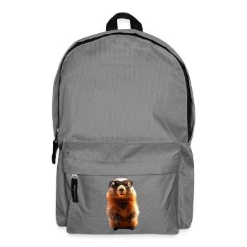 Marmot with sunglasses Rodent Ground Squirrel - Backpack - elephant grey - Front
