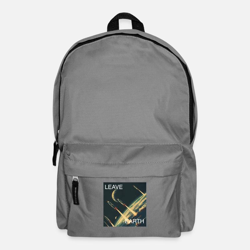 Affiche de Style rétro voyage dans l’espace « Quitter la Terre » - Sac à dos - gris éléphant