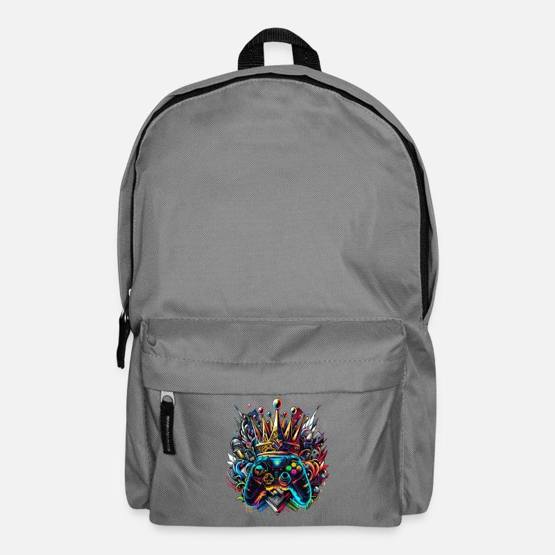 Königlicher Graffiti Gaming Controller - Rucksack - Mittelgrau
