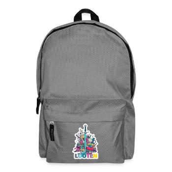 RPG Looting Leveling RPG Gamer Shirt - Backpack - elephant grey - Front