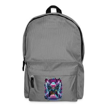 Synthwave Sunset Gamer Controller - Backpack - elephant grey - Front