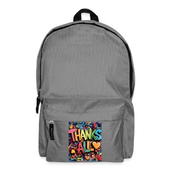 Illustration de remerciement de style graffiti joyeux - Sac à dos - gris éléphant - Devant