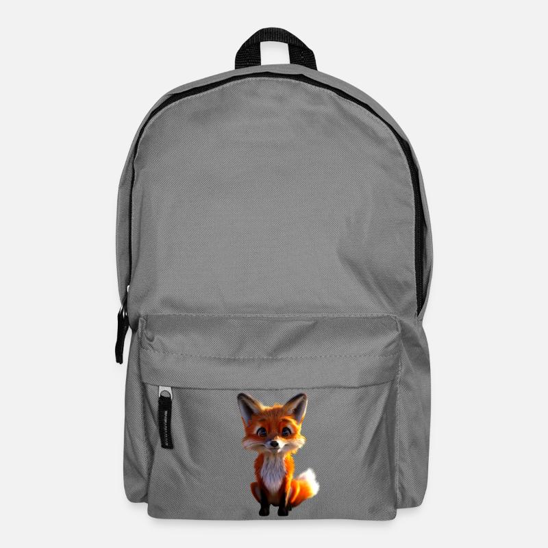 Fox I Love Foxes Red Fox Wild Cute Fox - Backpack - elephant grey