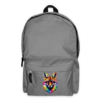 Fox Pop Art Colorful Fox Lover Red Fox Foxes - Backpack - elephant grey - Front
