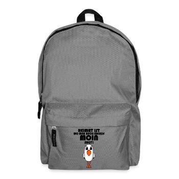 Sprüche Nordsee - Rucksack - Mittelgrau - Vorne