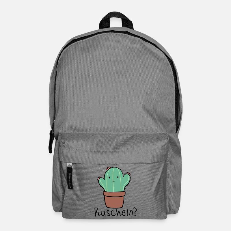 Süßer Kaktus/ Sukkulente will kuscheln - Rucksack - Mittelgrau