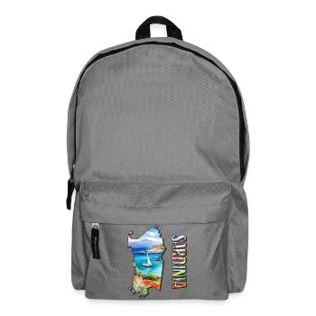 Aquarell Landkarte Sardinien - Rucksack - Mittelgrau - Vorne