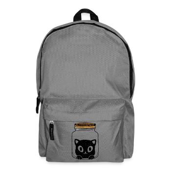 Katze Katzen Geschenkidee - Rucksack - Mittelgrau - Vorne