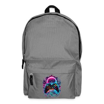 Synthwave Cyberpunk Gaming Controller - Rucksack - Mittelgrau - Vorne