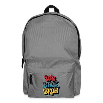 Cheerful Retro Text Design - Backpack - elephant grey - Front