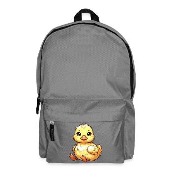 zauberhaftes gelbes Küken-Motiv - Rucksack - Mittelgrau - Vorne