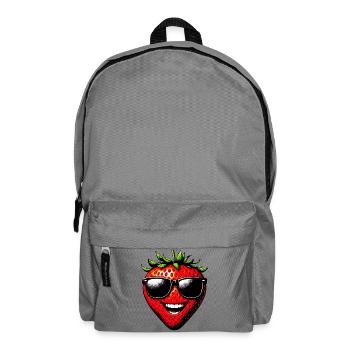 Strawberry with Sunglasses - Backpack - elephant grey - Front