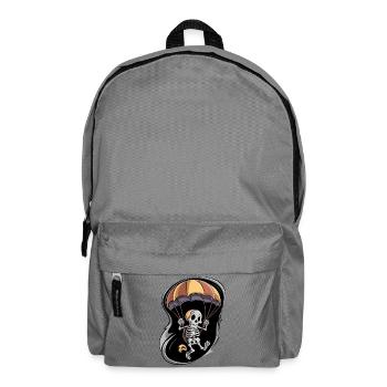 Besonderes Skelett mit Regenschirm und Christi Himmelfahrt - Rucksack - Mittelgrau - Vorne
