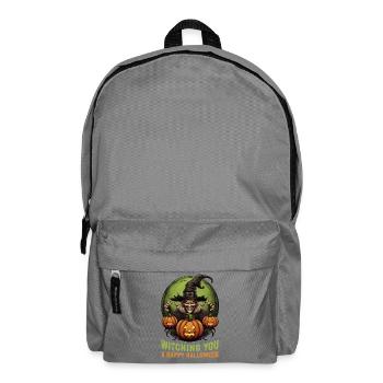 Happy Halloween Party Witch Pumpkins Jack O'Lantern - Backpack - elephant grey - Front