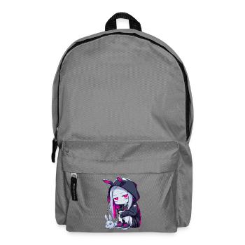 Grunge Goth Bunny Anime Girl Cute Edgy Gothic - Rucksack - Mittelgrau - Vorne