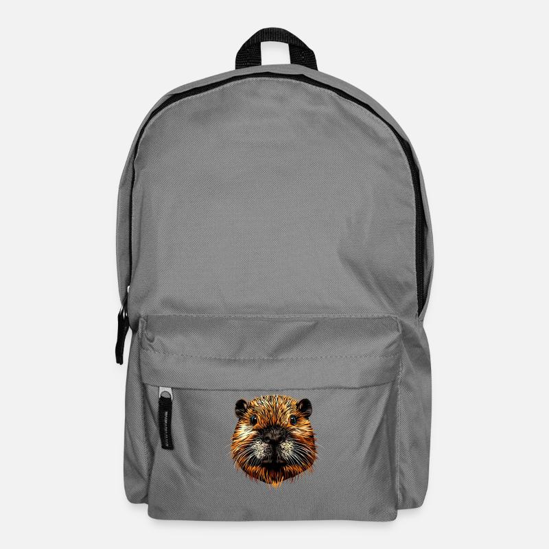 Biber Motiv Biberflüsterer Nagetiere Süßer Biber - Rucksack - Mittelgrau