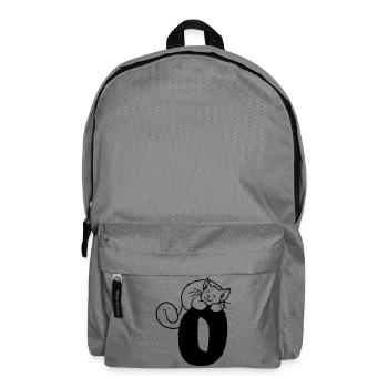 Cat Letter O - Backpack - elephant grey - Front
