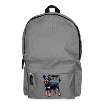 Lancashire Heeler Short Legs Saying Gift Idea - Backpack - elephant grey - Front