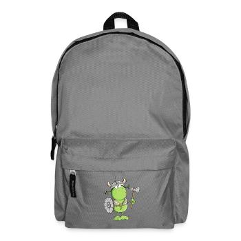 Lustiger Frosch Wikinger - Rucksack - Mittelgrau - Vorne