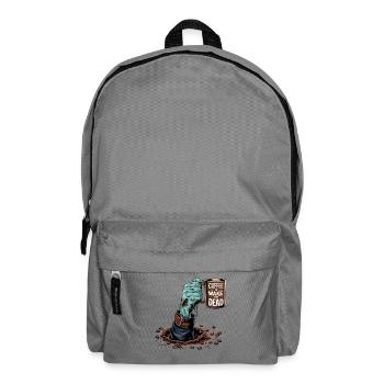 Coffee for Undead Zombie Monster Halloween Design. - Backpack - elephant grey - Front