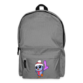 Zahl 1 Nummer Eins - Pinguin Motiv - Rucksack - Mittelgrau - Vorne