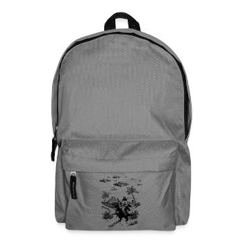 Jesus Dinosaur Meme Humor Religion Fantasy - Backpack - elephant grey - Front
