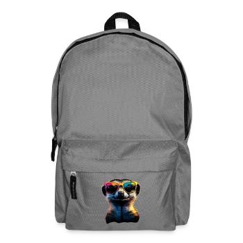 Lunettes de soleil suricate coloré mignon suricate - Sac à dos - gris éléphant - Devant
