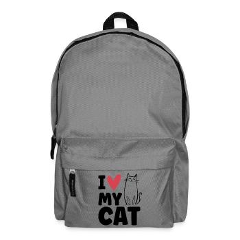 I Love My Cat - Pet Cat Animal Love - Backpack - elephant grey - Front