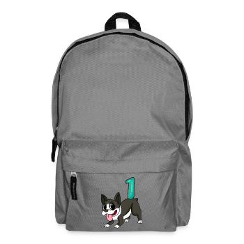 Zahl 1 Nummer Eins - Rucksack - Mittelgrau - Vorne