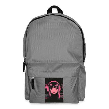 Anime Fille Graphique Pastel Goth Dystopique Grunge - Sac à dos - gris éléphant - Devant