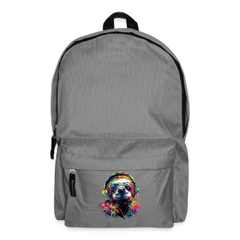paresseux couleurs colorées pop art paresseux paresseux - Sac à dos - gris éléphant - Devant