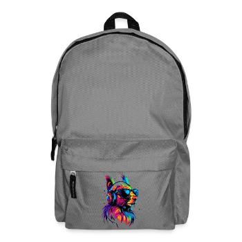 Squirrel Headphones Colorful Pop Art DJ Squirrel - Backpack - elephant grey - Front