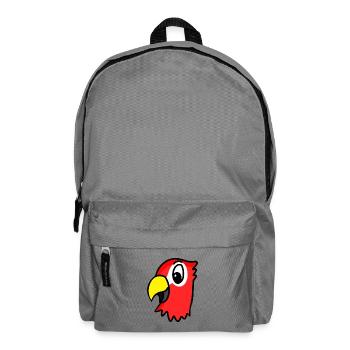 Papagei Kopf - Rucksack - Mittelgrau - Vorne