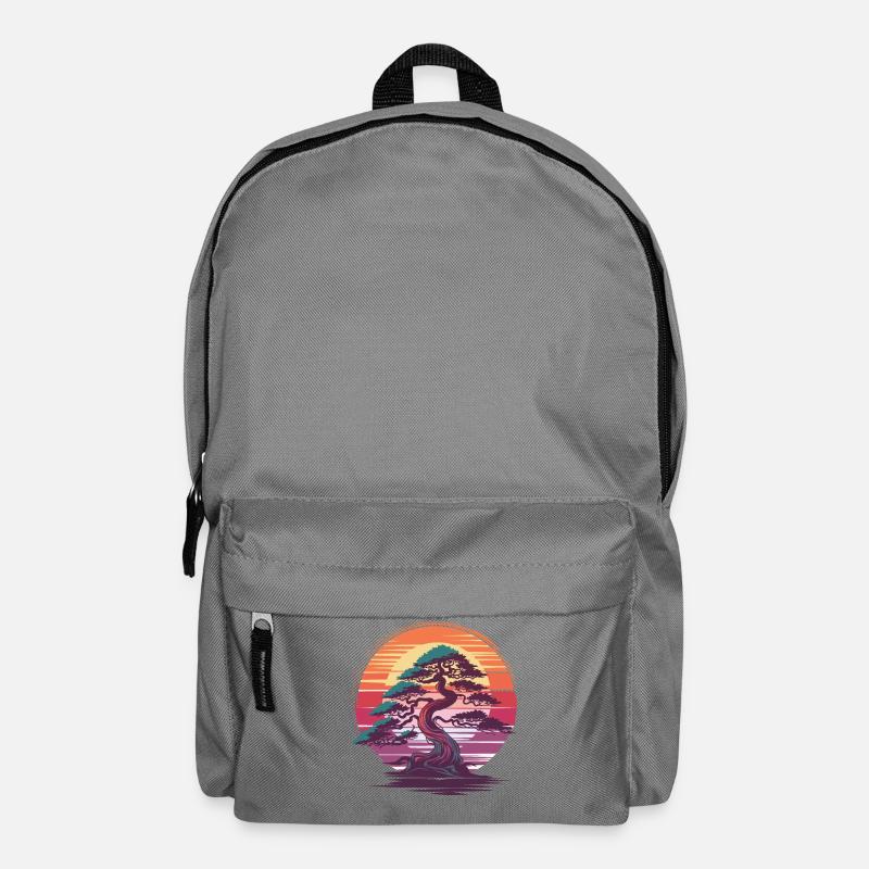 Bonsai Tree Sunset Zen Nature Relaxation Design - Backpack - elephant grey