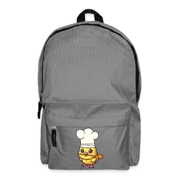 Chapeau de chef Cuiller de cuisine Poussin Cuisinier Cuisinier Cuisinier - Sac à dos - gris éléphant - Devant