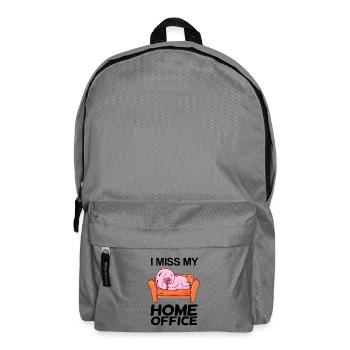 Home Office Spruch lustig - Rucksack - Mittelgrau - Vorne