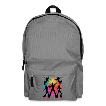 Rétro Disco Vibes Danse Silhouette Art - Sac à dos - gris éléphant - Devant