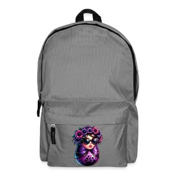 Russian Girl Matroschka Moskau mit Sonnenbrille - Rucksack - Mittelgrau - Vorne