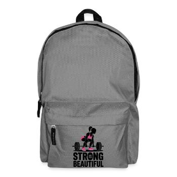 Bodybuilder Gym Girl Barbell Power Beauty - Backpack - elephant grey - Front