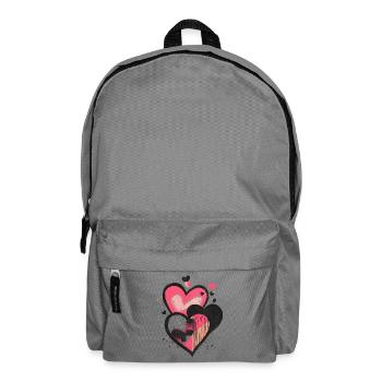 Herzmuster Herzen Valentinstag Liebe Geschenk - Rucksack - Mittelgrau - Vorne