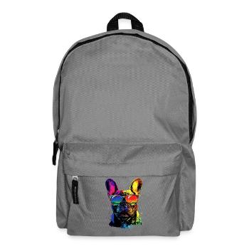 Bouledogue français motif chien dogue allemand Frenchie - Sac à dos - gris éléphant - Devant