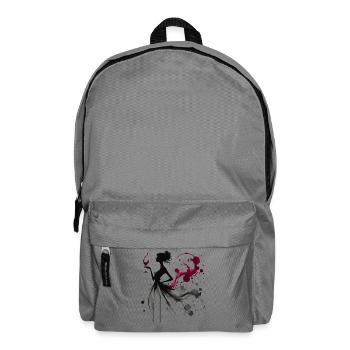 Elegant Wine Lover Silhouette Art - Backpack - elephant grey - Front