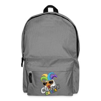 Karneval Fasching Chicken on Tour Konfetti Parade - Rucksack - Mittelgrau - Vorne
