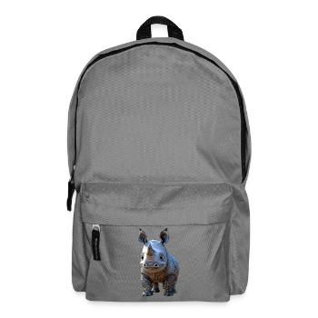 Rhino Rhinoceros Africa Safari Rhinos Rhino - Backpack - elephant grey - Front