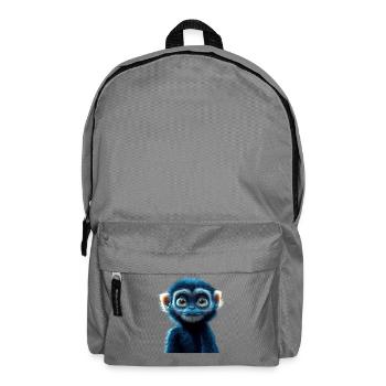 Gibbon Monkey Whitehand Gibbon Monkey Cute Lar Gibbons - Backpack - elephant grey - Front