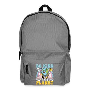 Tag der Erde - Seien Sie nett zu unserem Planeten - Rucksack - Mittelgrau - Vorne