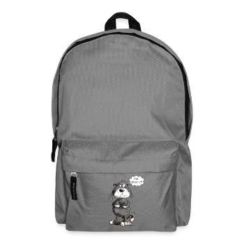 Grumpy Ew People Cat Saying Cats - Backpack - elephant grey - Front
