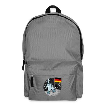Astronaut Fahne Deutschland - Rucksack - Mittelgrau - Vorne