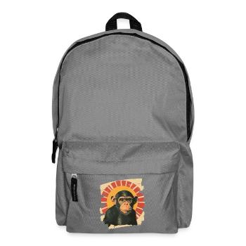 Affe Retro - Rucksack - Mittelgrau - Vorne